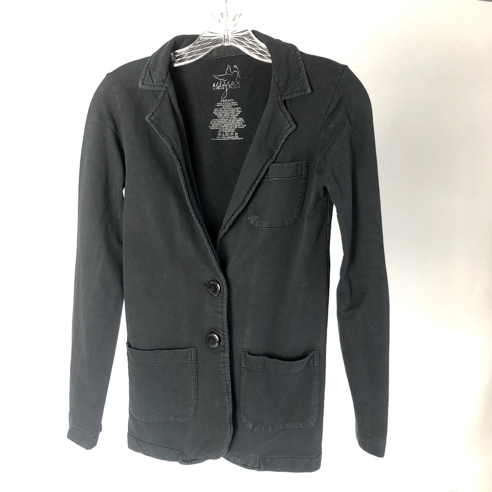 Black cotton blazer